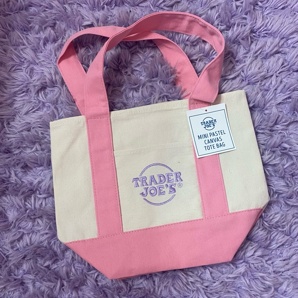Trader Joe’s Mini Pink Tote - Picture 2 of 6